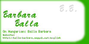 barbara balla business card